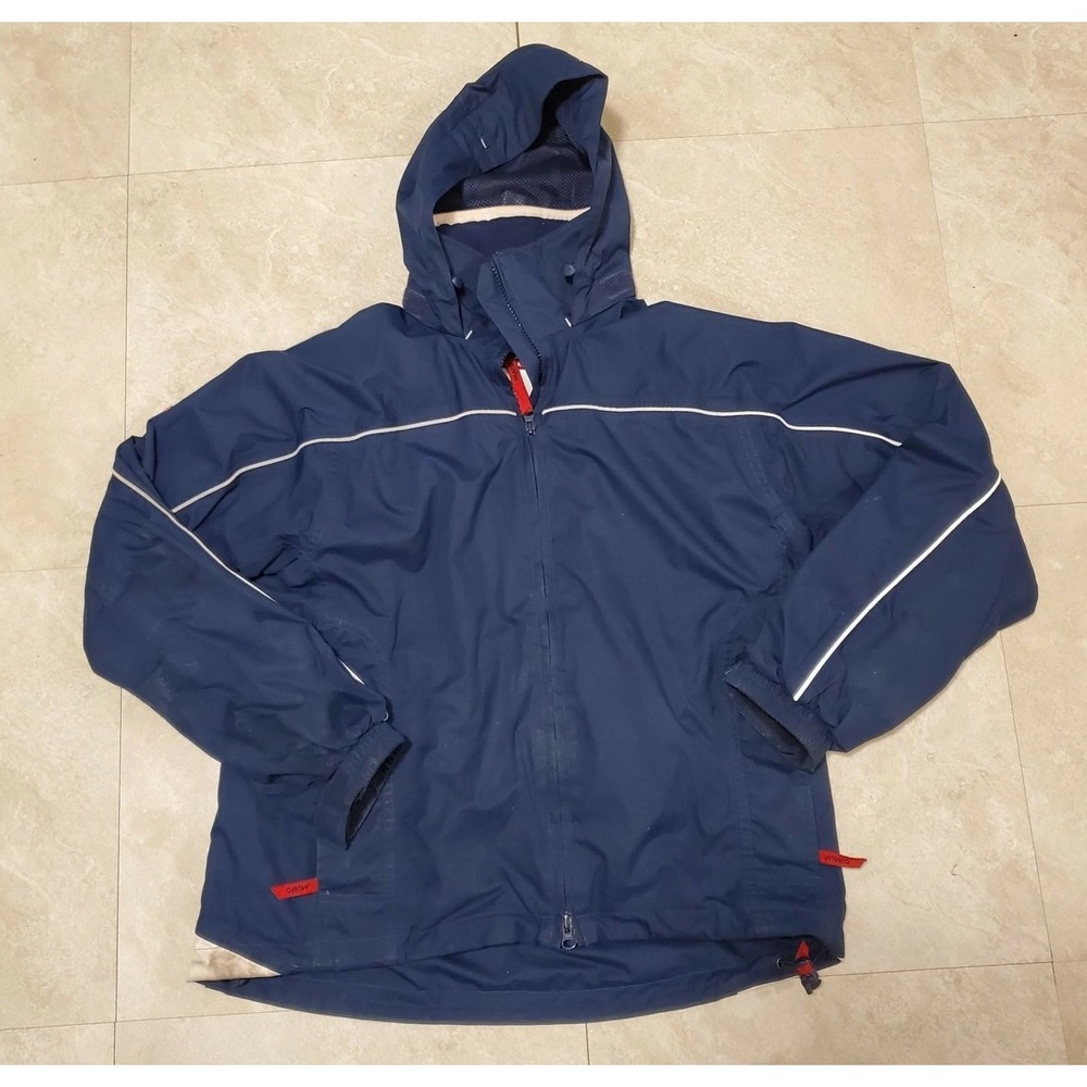 Musto Performance Windbreaker Hooded Rain Jacket Coat Blue Mens Sz 8 US / Eur 40